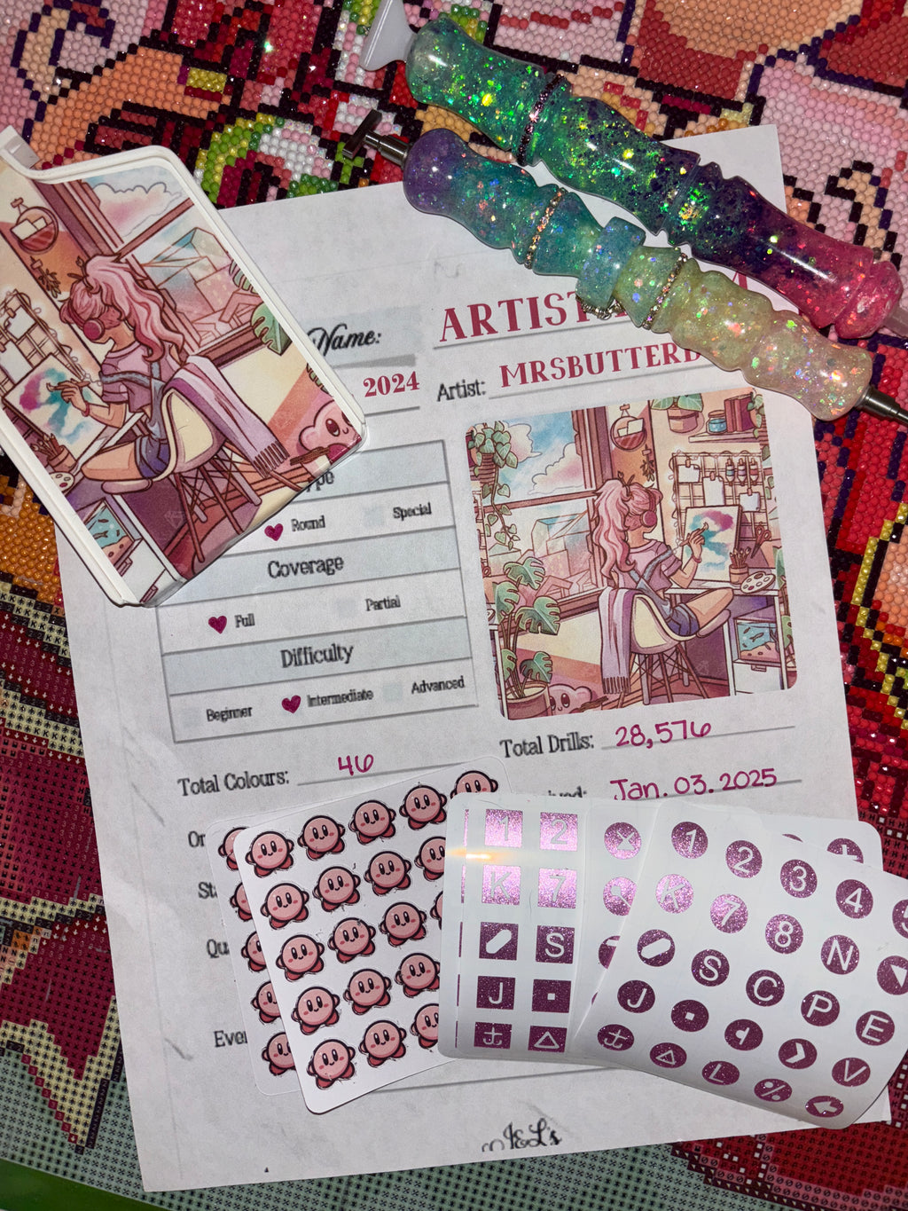 Diamond Painting Symbol Stickers: DAC Artist Room by MrsbutterD