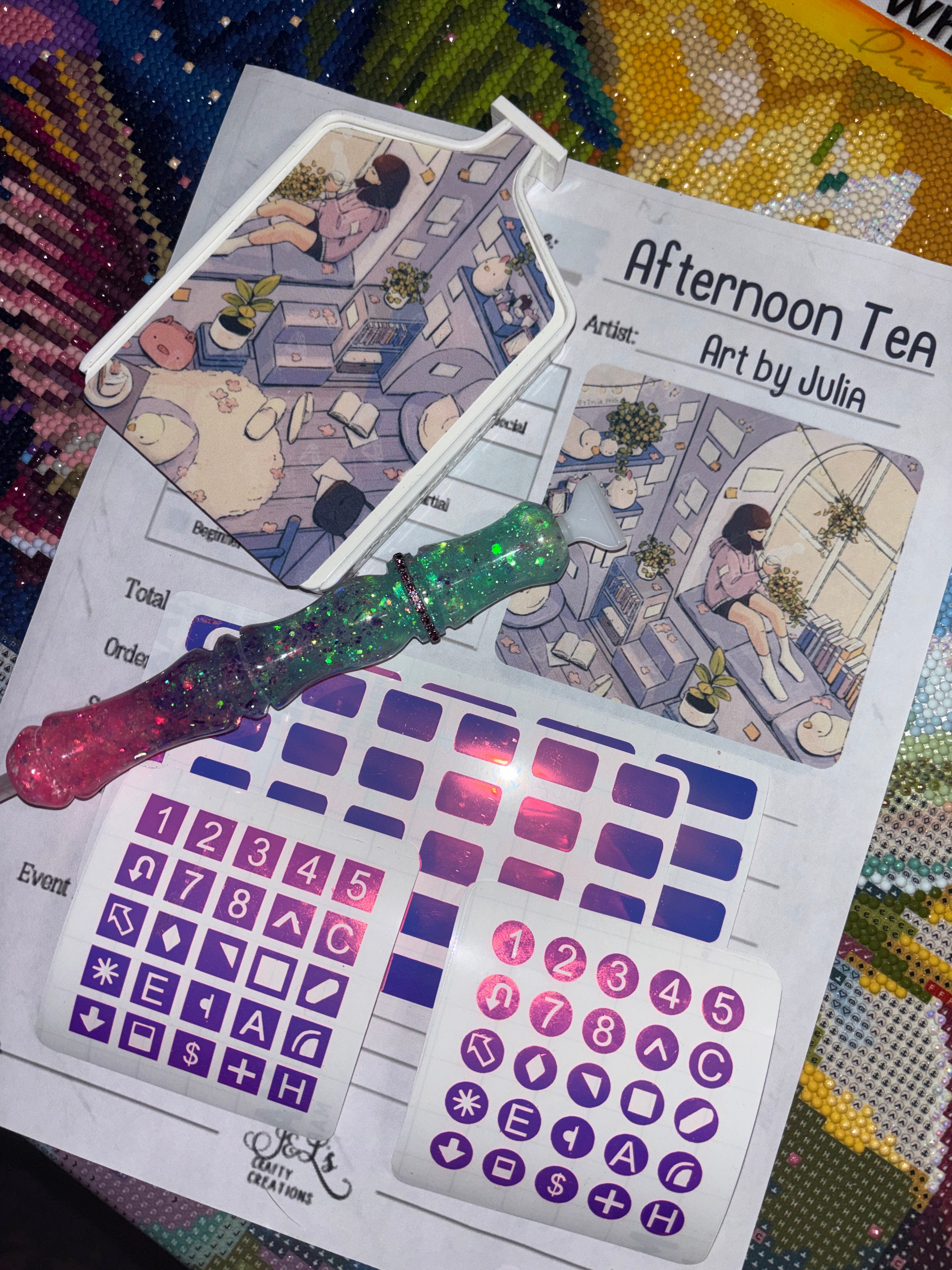 Diamond Painting Symbol Stickers: DAC Afternoon Tea By Art By Julia