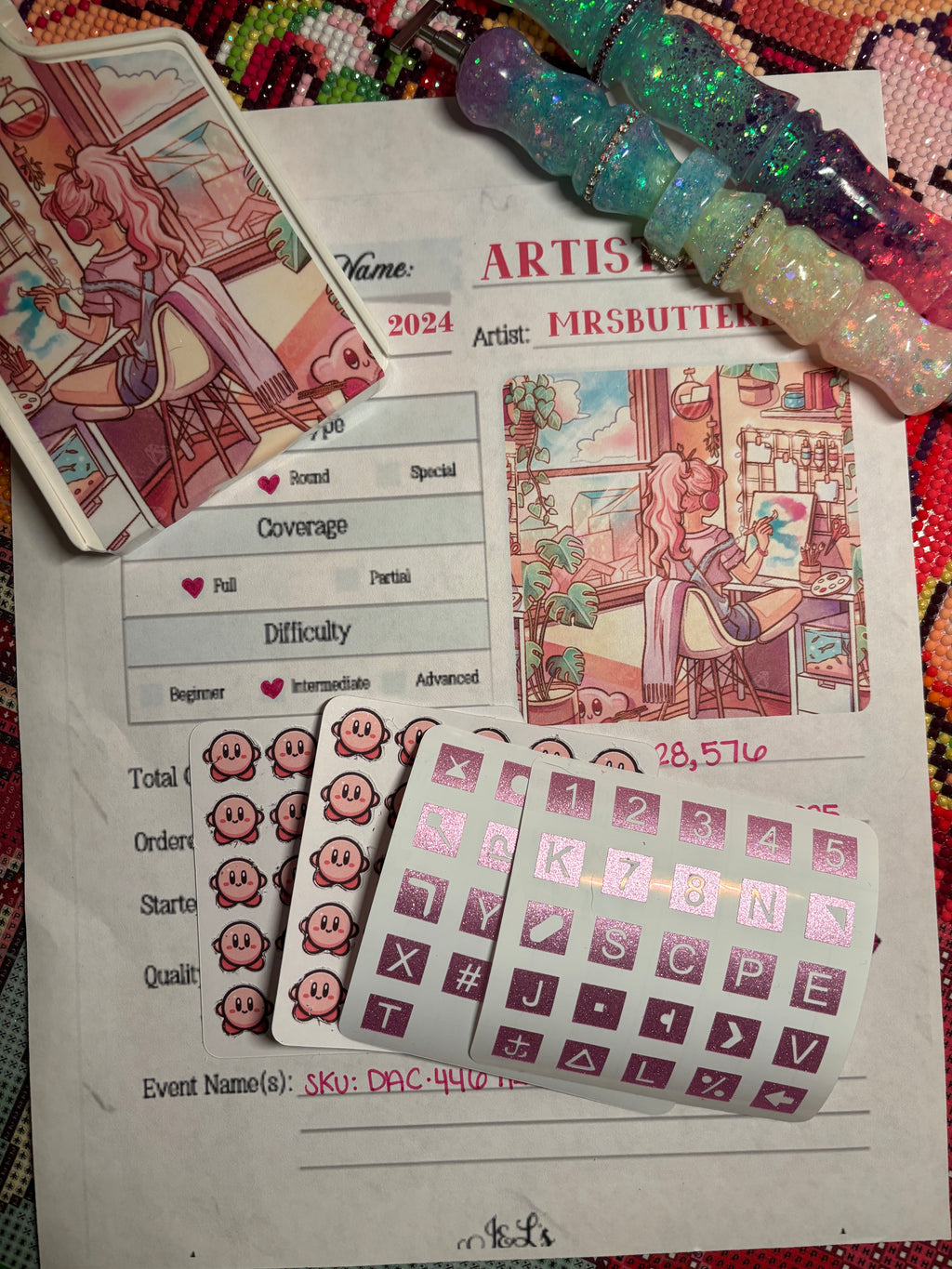 Diamond Painting Symbol Stickers: DAC Artist Room by MrsbutterD