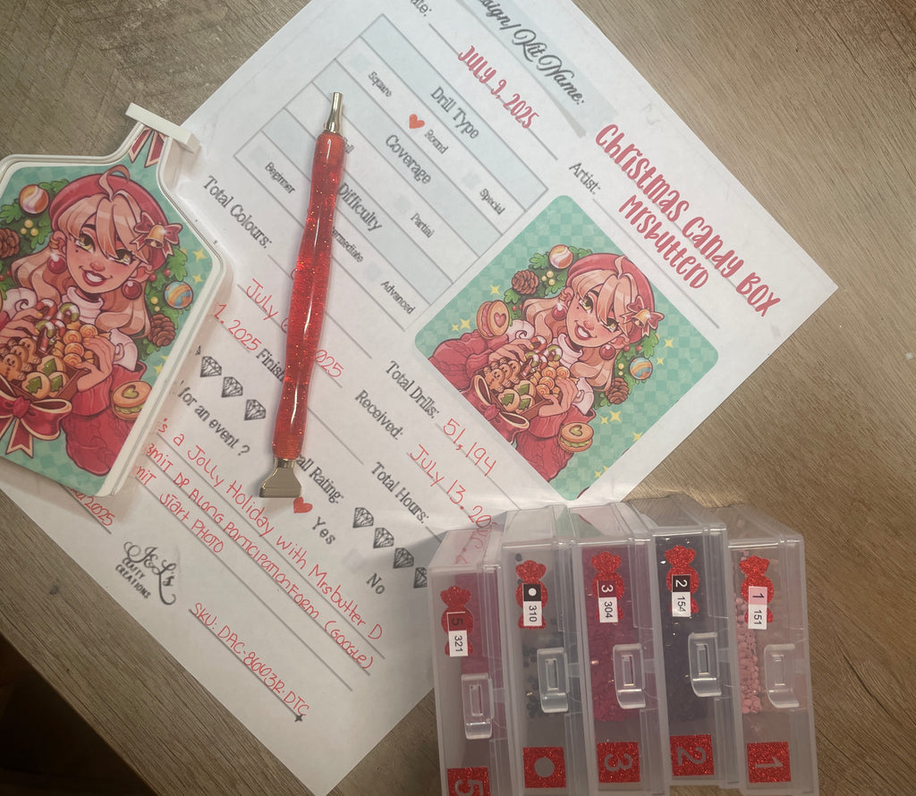 Diamond Painting Symbol Stickers: DAC Christmas Candy Box By MrsbutterD